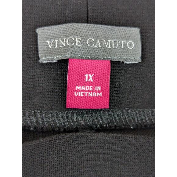 Vince Camuto sz 1X Ponte Knit Pants black elastic waist pull on stretchy 0510 - Picture 3 of 6